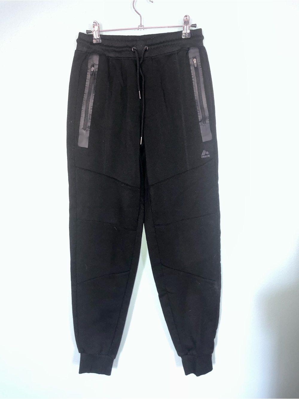 RBX Men’s Black Athletic Joggers with Zippered Pockets